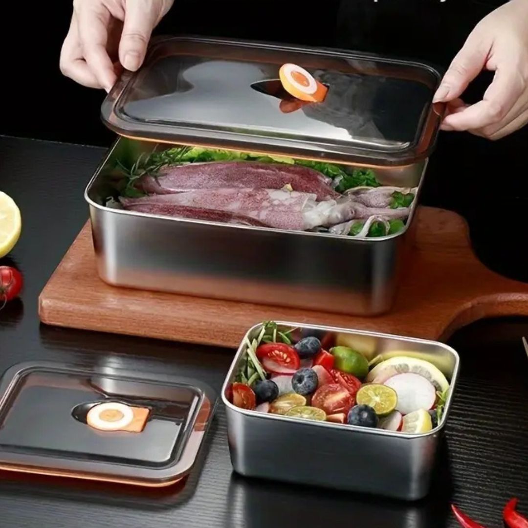 PACKFOOD™ - BOX DE ALIMENTOS ACERO X 3UND
