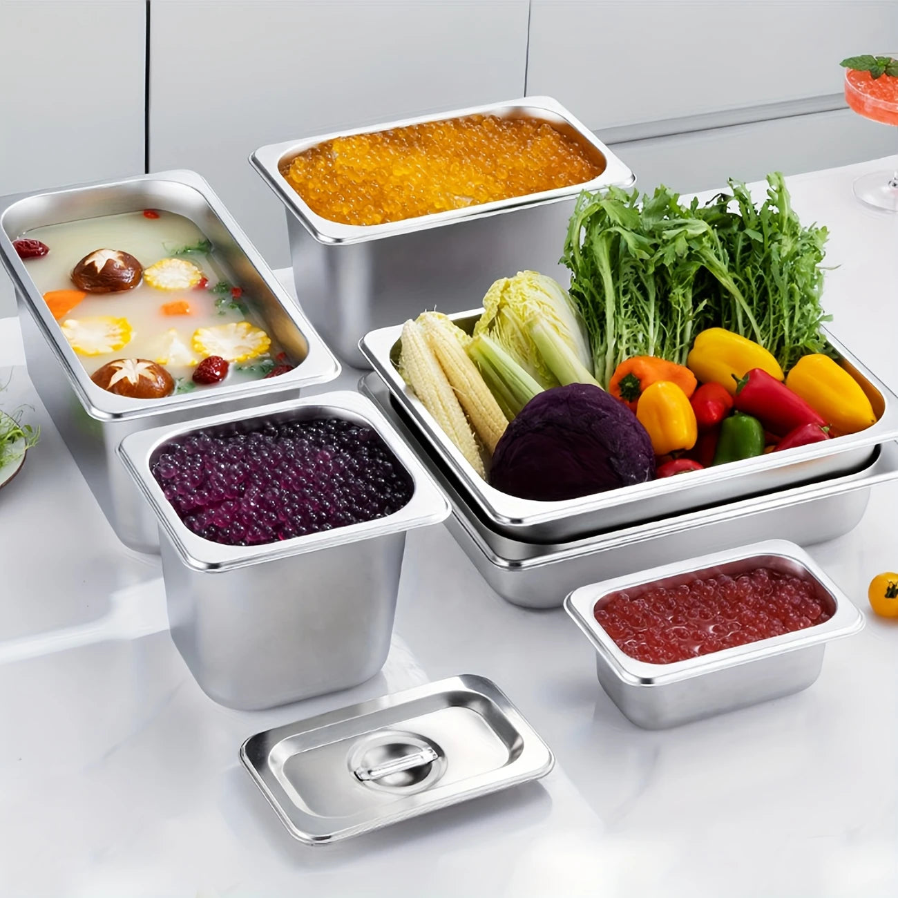 MAX CONTAINER™ CONTENEDOR DE ACERO INOXIDABLE + TAPA