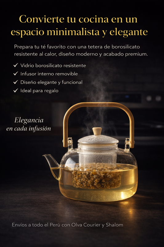 TETERA DE BOROSILICATO 1.5L