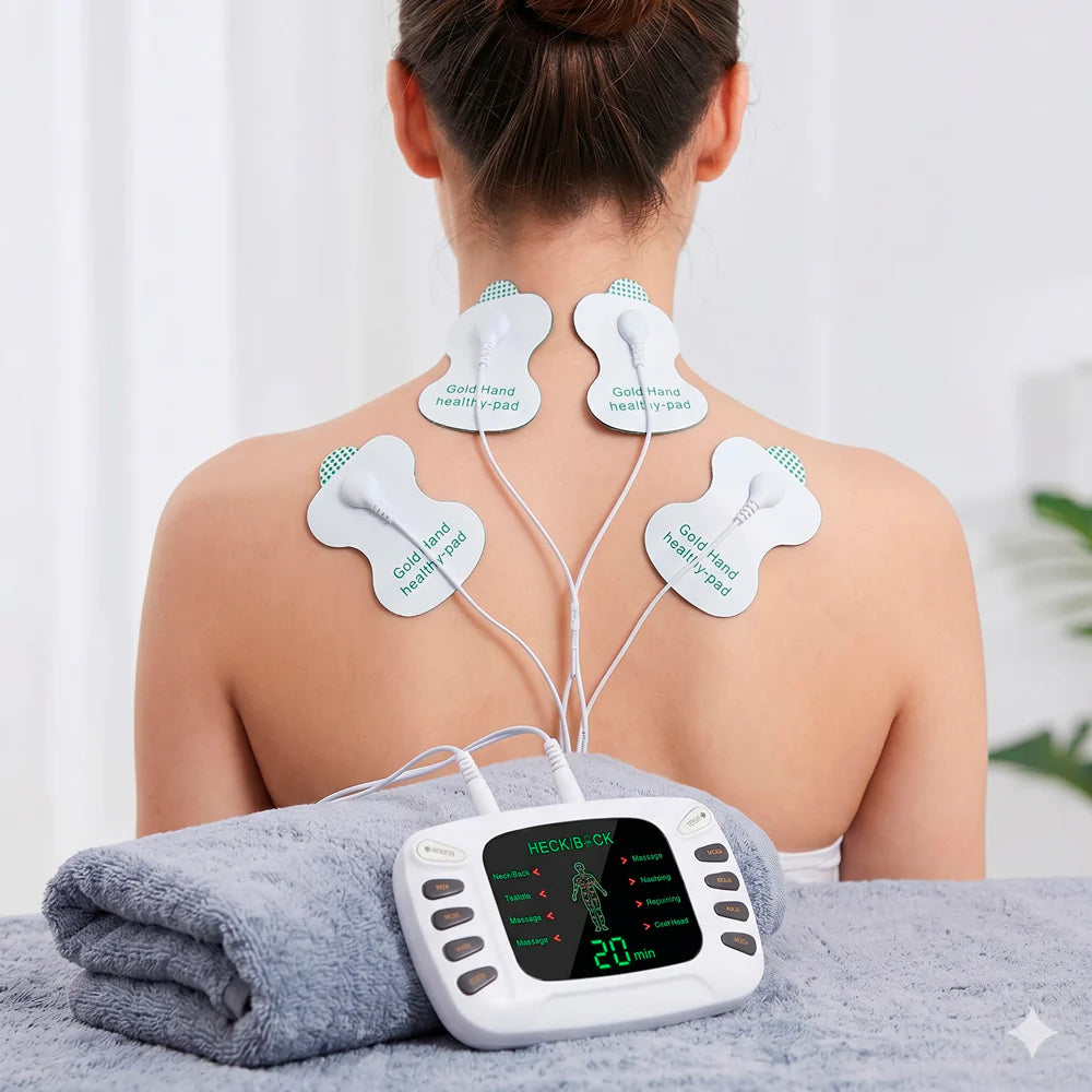 ELECTROESTIMULADOR PORTATATIL - 4 ELECTRODOS MK