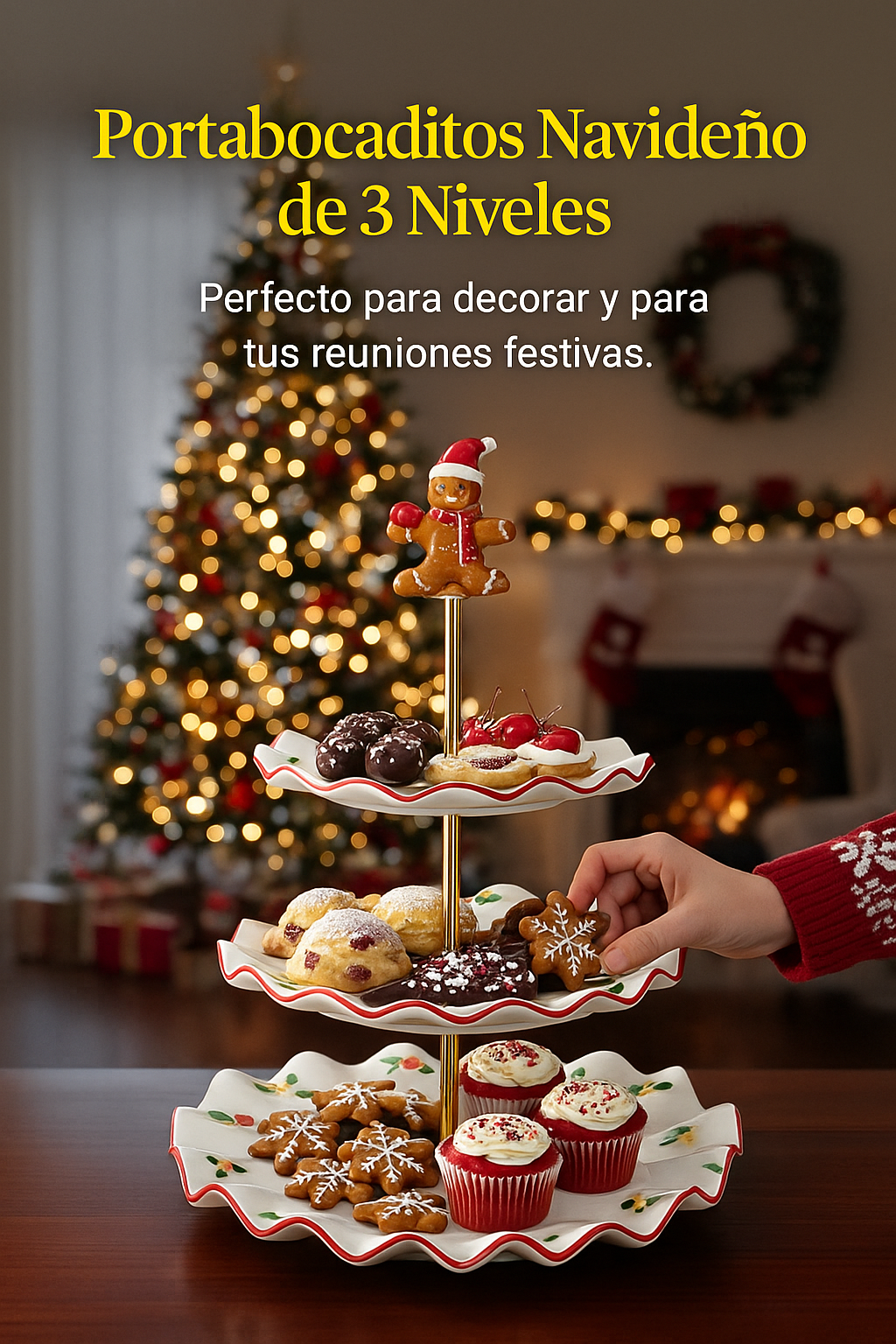 PORTA BOCADITOS NAVIDEÑO