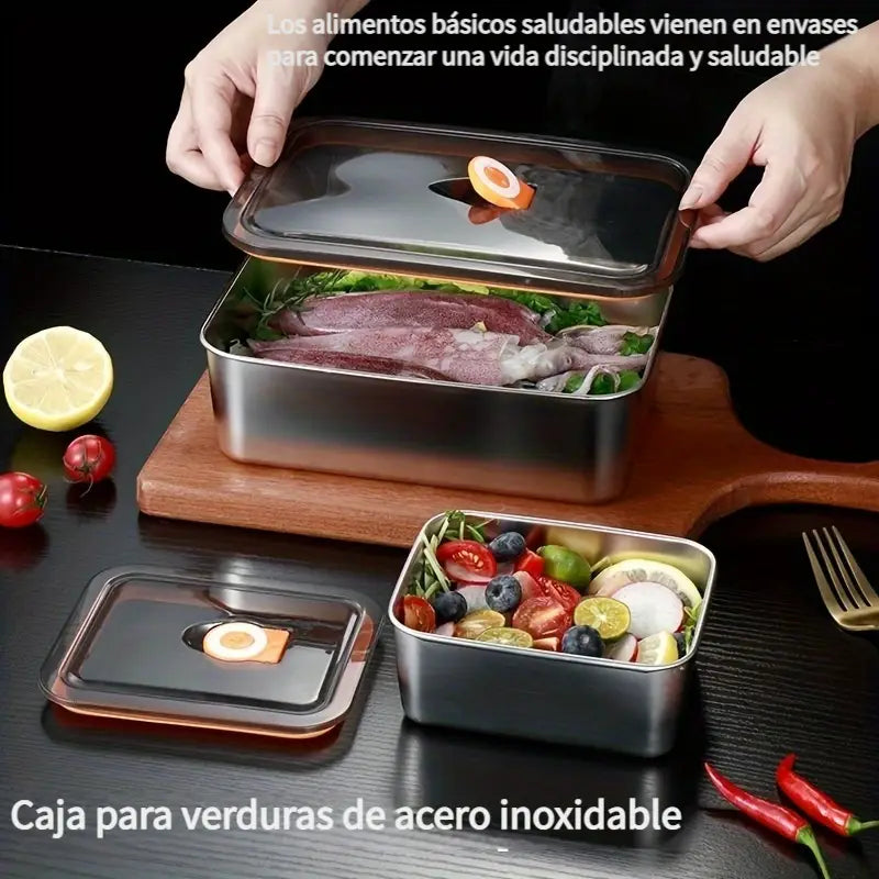 PACKFOOD™ - BOX DE ALIMENTOS ACERO X 3UND