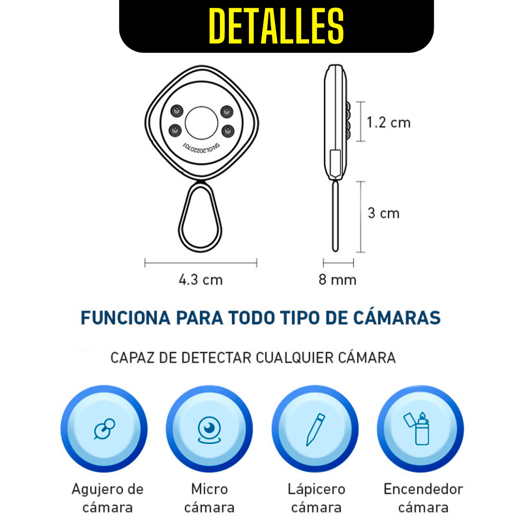 DETECTOR DE CÁMARAS NEGRO BASEUS - MOD9