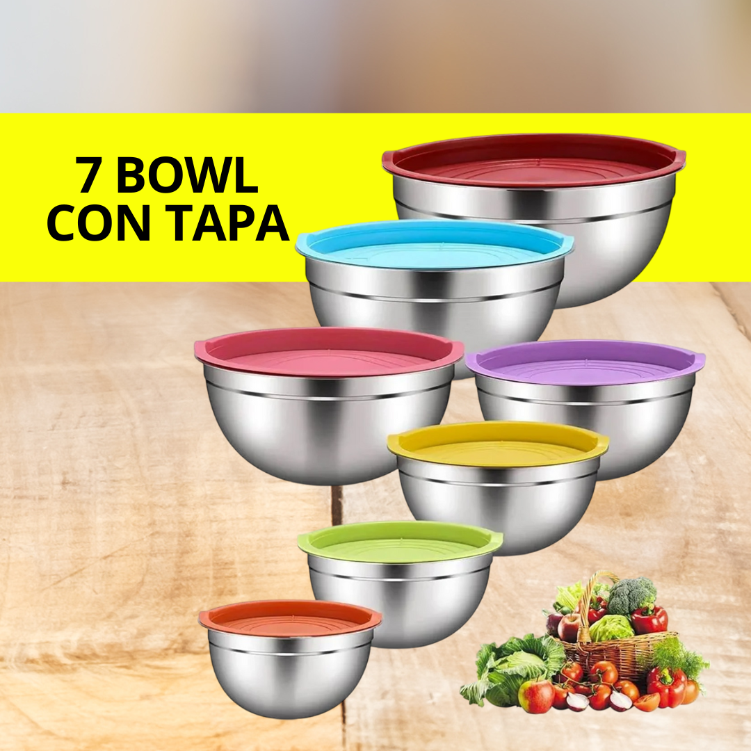 7 CUENCOS™ - RECIPIENTES CON TAPAS BOWL