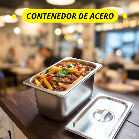 MAX CONTAINER™ CONTENEDOR DE ACERO INOXIDABLE + TAPA