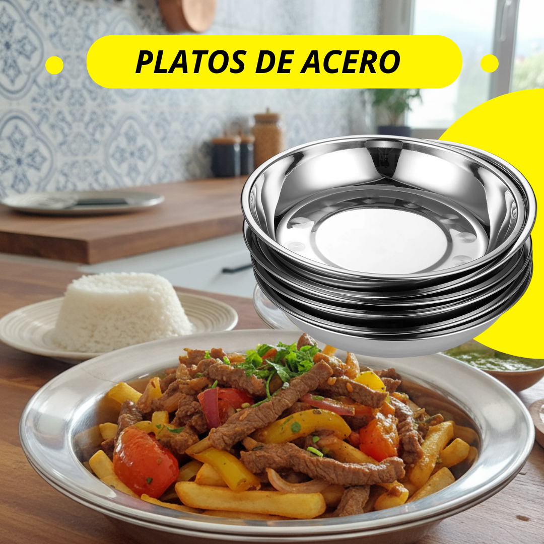 DISHESGLAM™ PLATOS DE ACERO INOXIDABLE