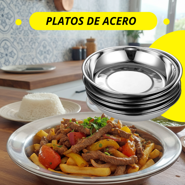 DISHESGLAM™ PLATOS DE ACERO INOXIDABLE