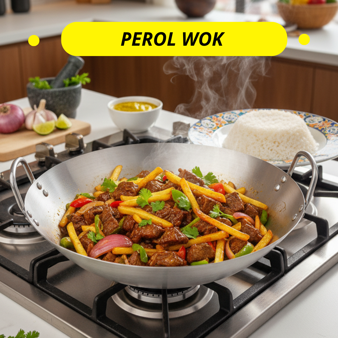 PEROL WOK™ DE ACERO INOXIDABLE