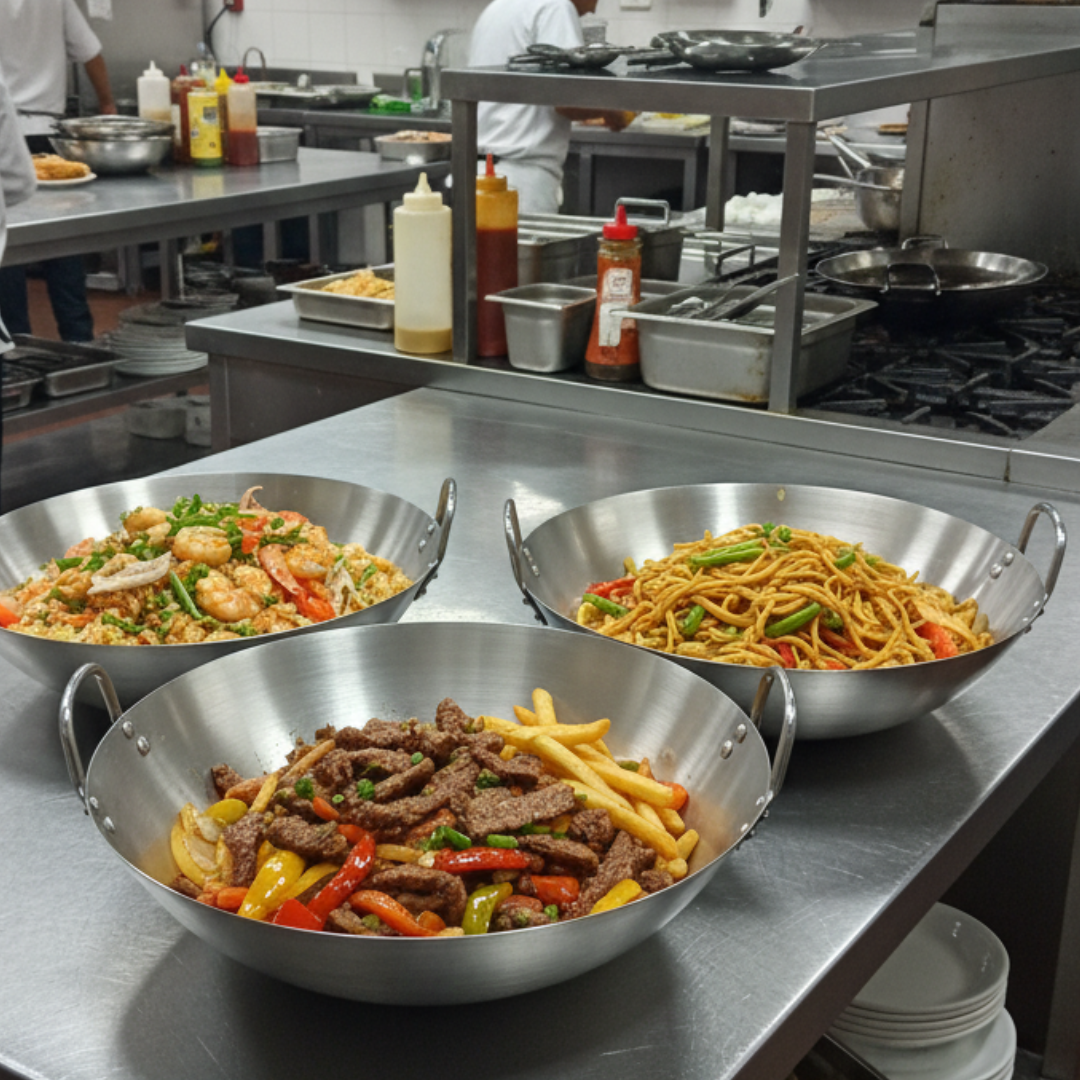 PEROL WOK™ DE ACERO INOXIDABLE