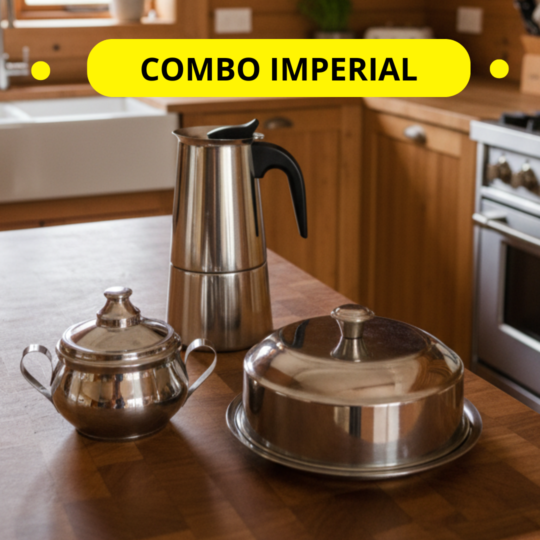 COMBO IMPERIAL™ CAFETERA + QUESERA + AZUCARERA