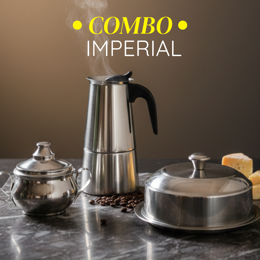 COMBO IMPERIAL™ CAFETERA + QUESERA + AZUCARERA