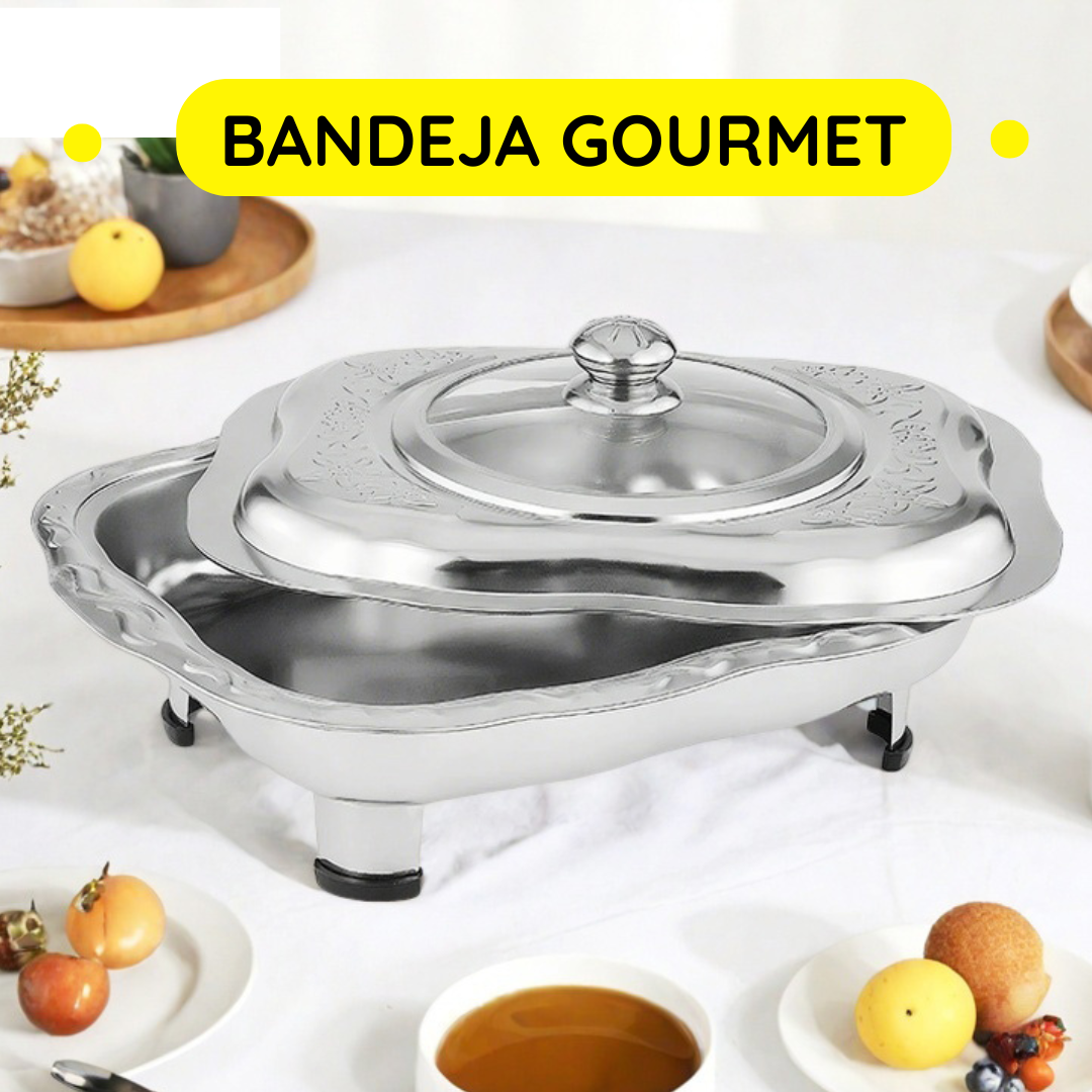 SUPREME TRAY™ BANDEJA BUFFET ELEGANTE  CON TAPA