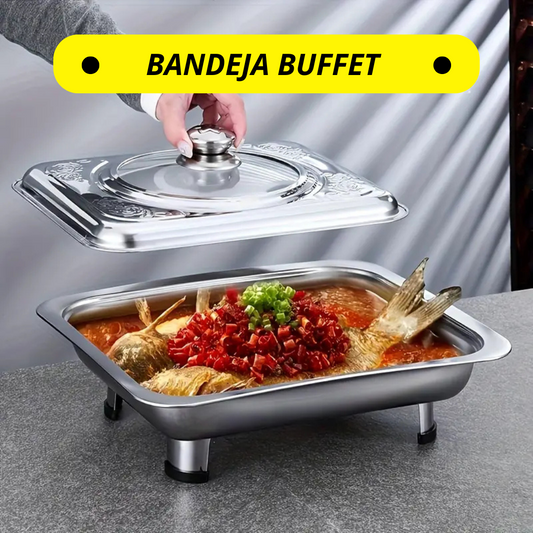 BUFFET TRAY™ BANDEJA ELEGANTE  CON TAPA