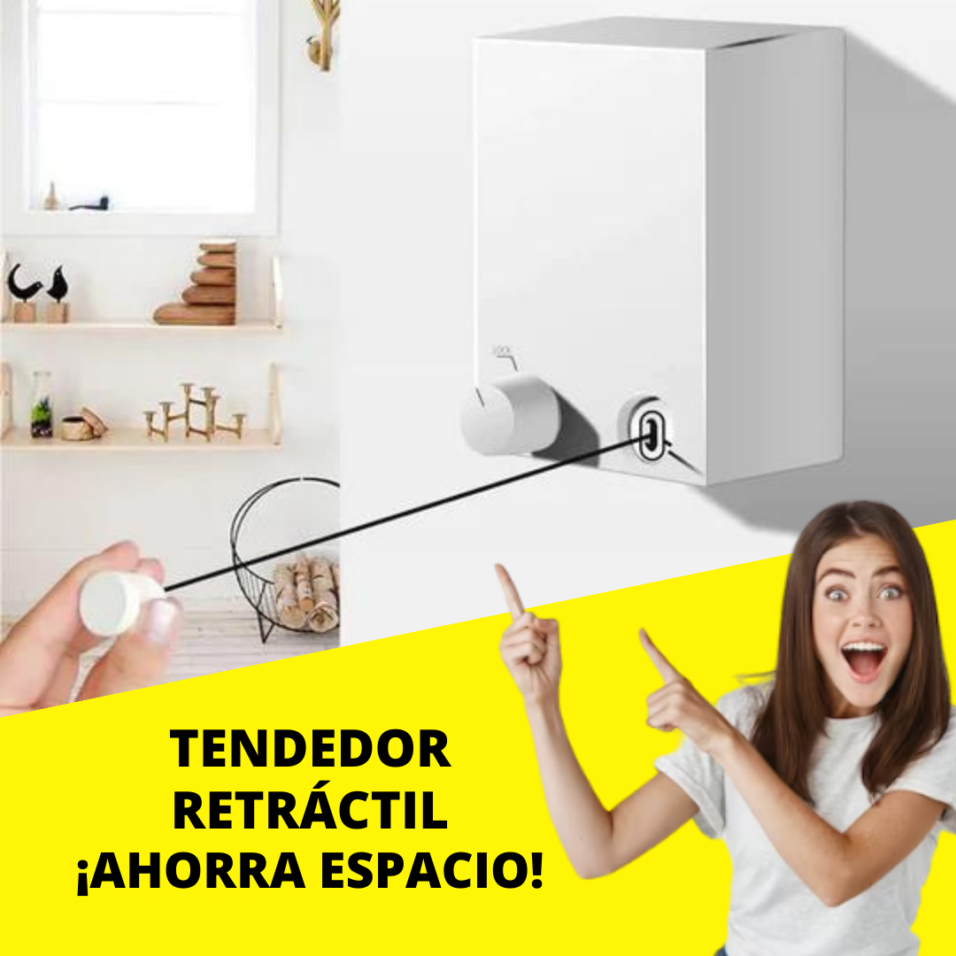 TENDEDERO RETRÁCTIL PRO ™ - 4 metros Montado en la pared