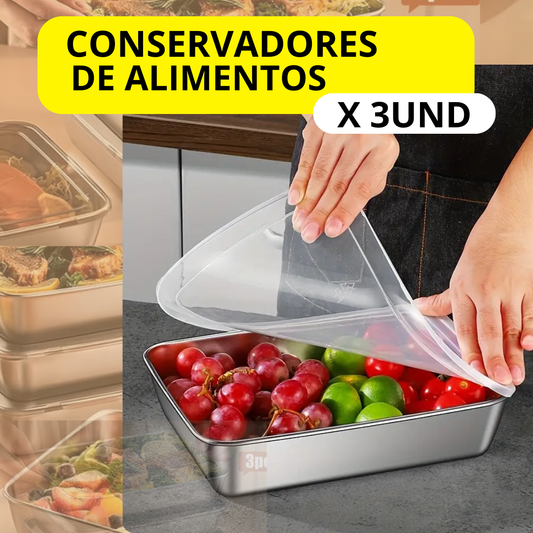 BOXFOOD™ - CONSERVADOR DE ALIMENTOS ACERO X 3UND