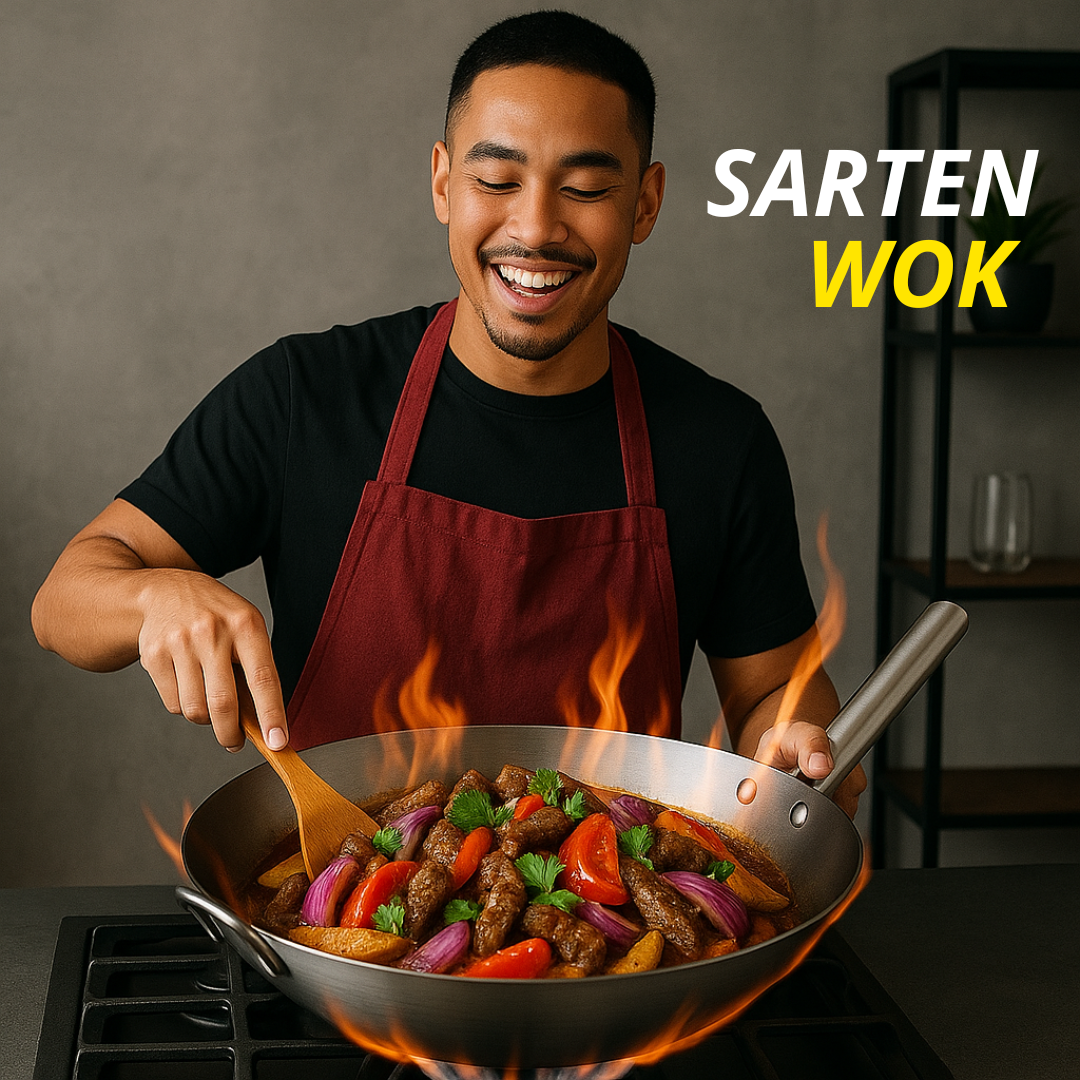 FRYING PAN™ SARTEN WOK DE ACERO INOXIDABLE