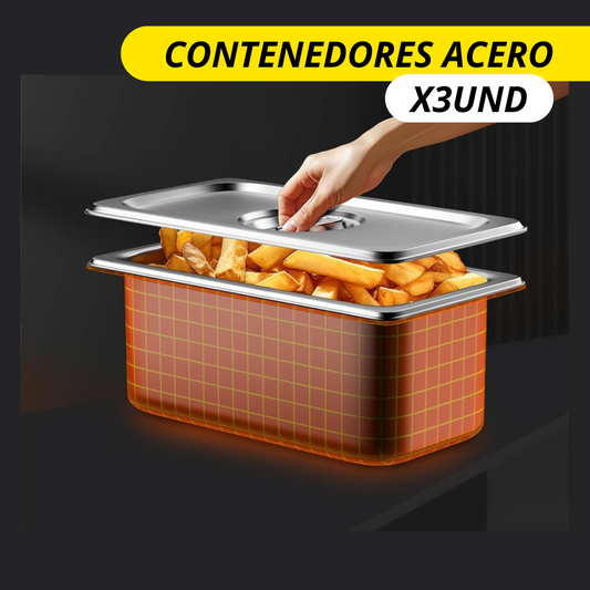 CONTAINER™ RECIPIENTES DE ACERO + TAPA DE ACERO