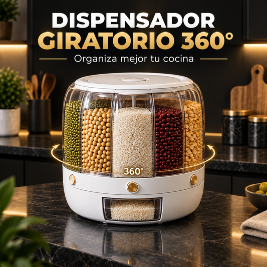 DISPENSADOR DE ARROZ GIRATORIO